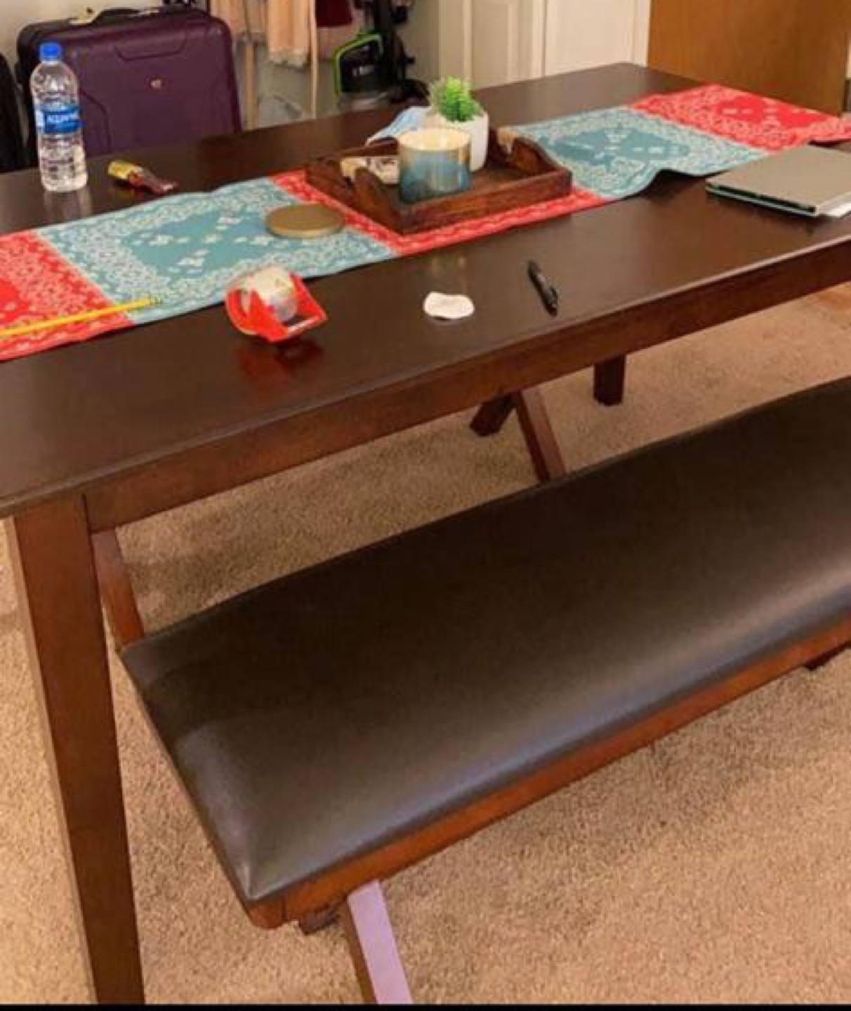 Dining table + 2 benches - photo 2