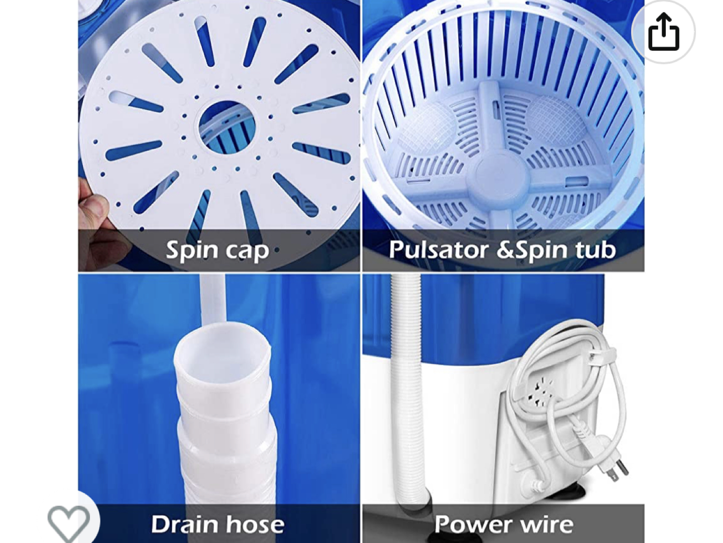 Portable Mini Washing Machine with Spin Dryer - photo 3