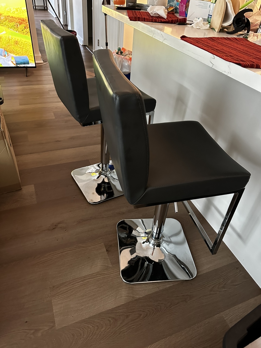 Two bar stools