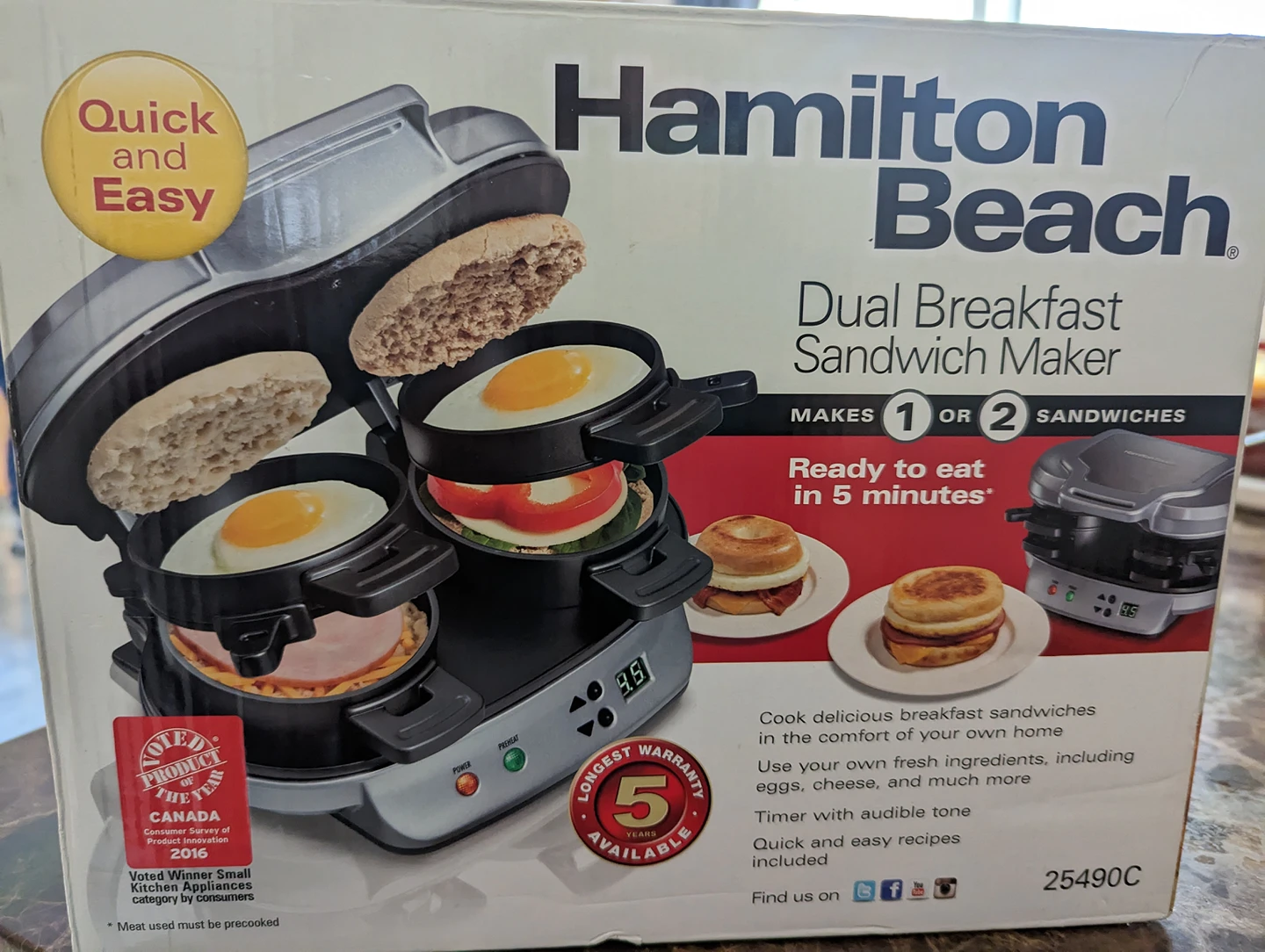 dual breakfast sandwich maker