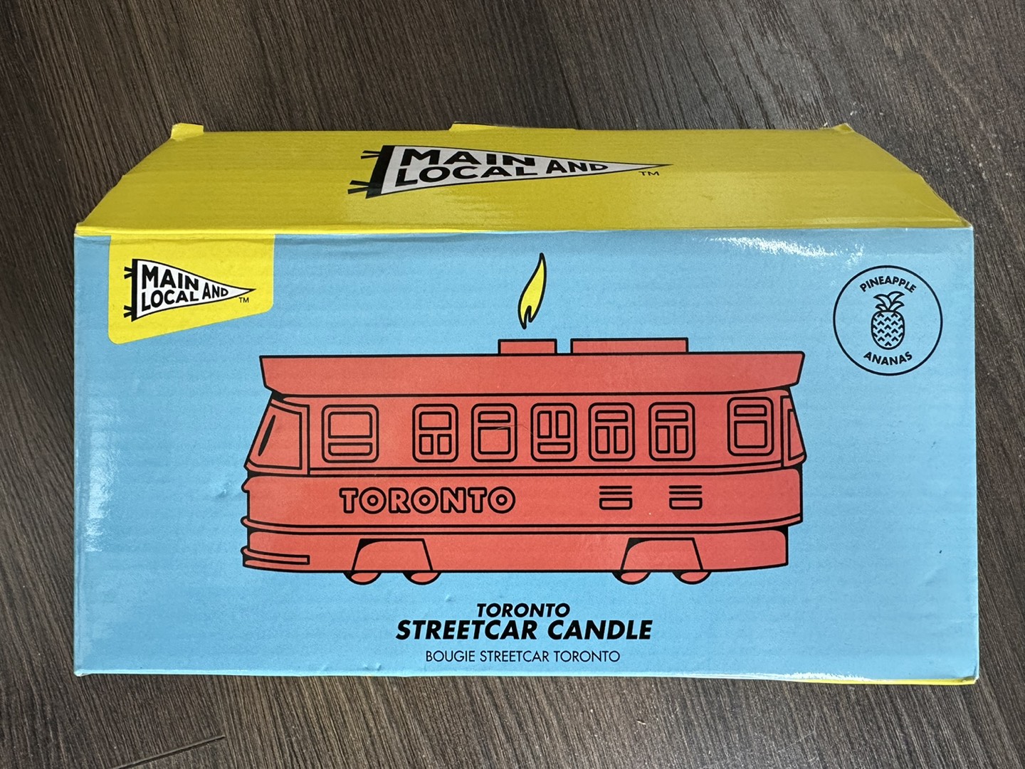 Main & Local Toronto Streetcar Candle (pineapple)