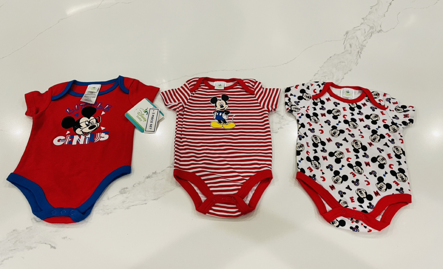 NEW Disney baby bodysuit 3 pieces thumbnail