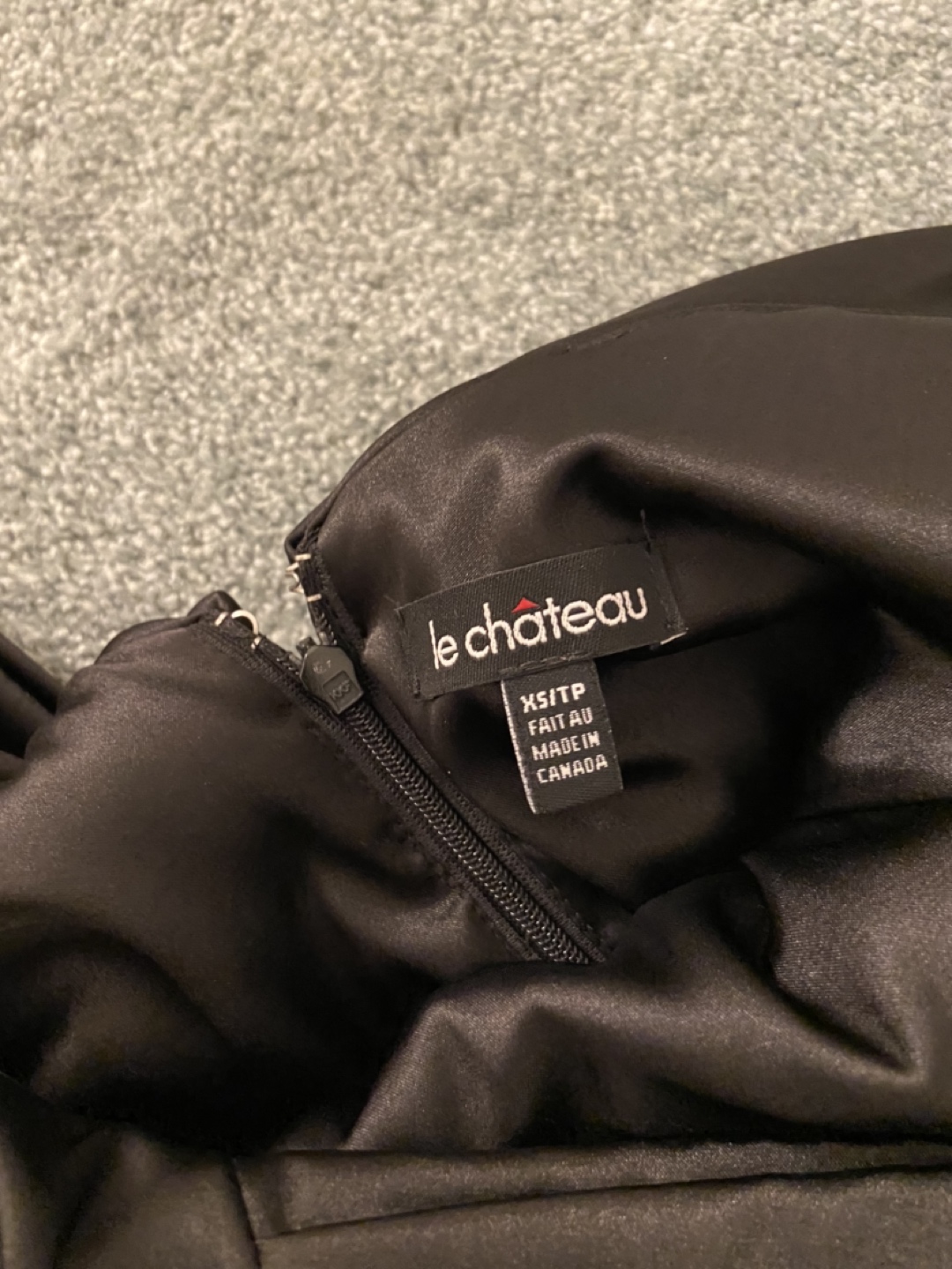 Le Chateau Black Satin Dress image indicator(4)