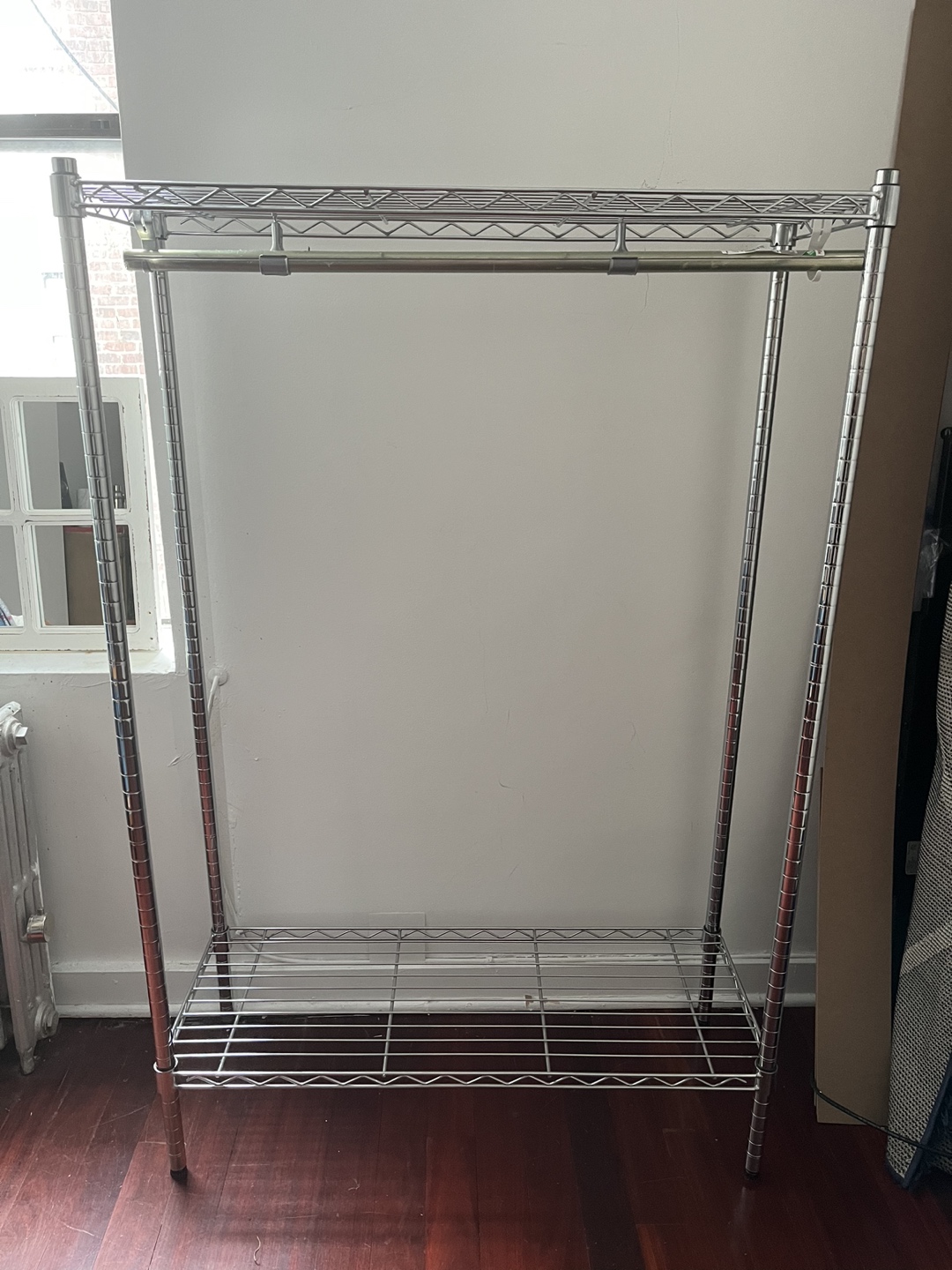 Clean, Sturdy Industrial Clothing Rack W/ Storage Shelves - photo 3