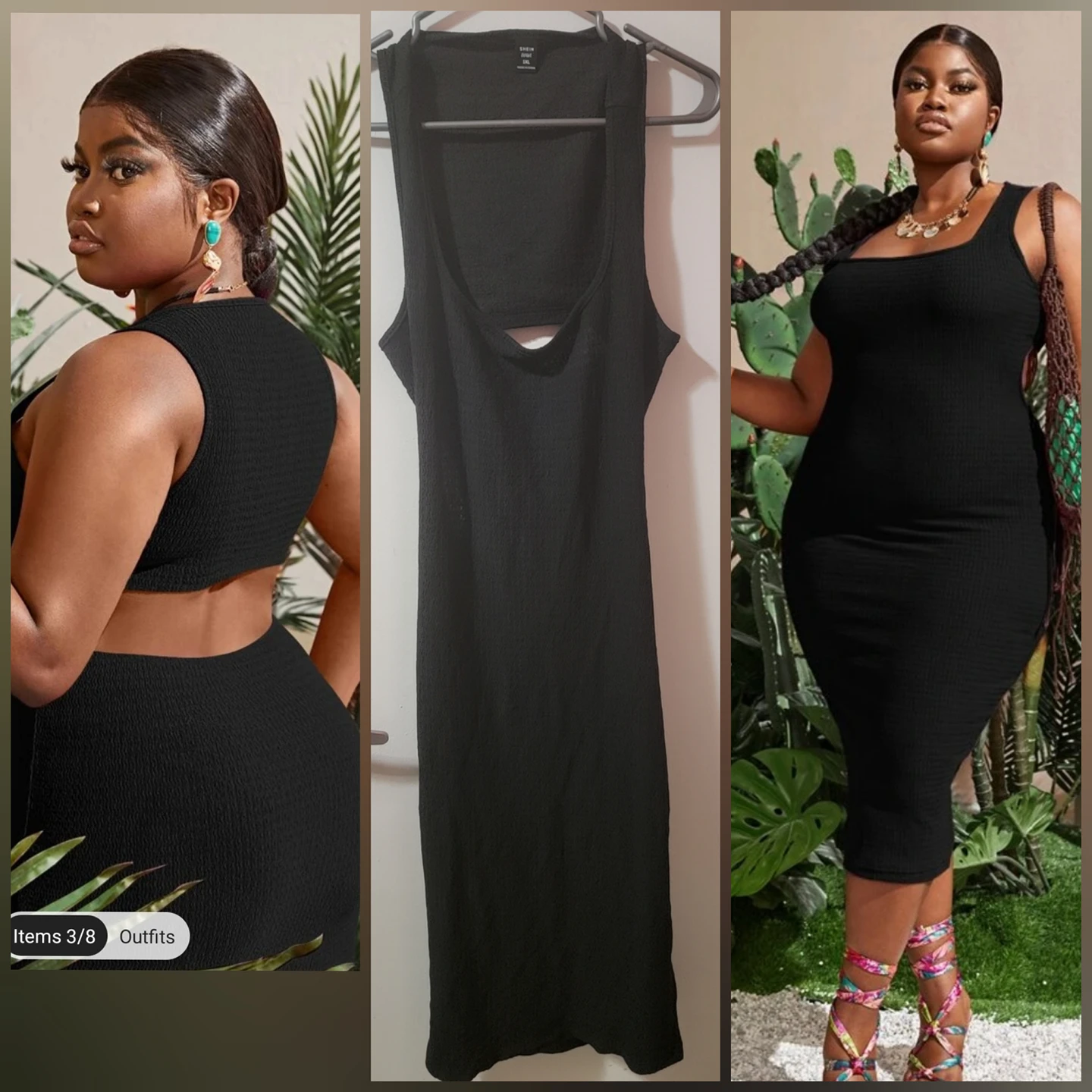 shein open back dress thumbnail