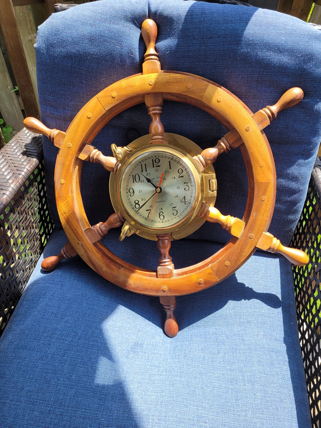 Ship Wheel Clock