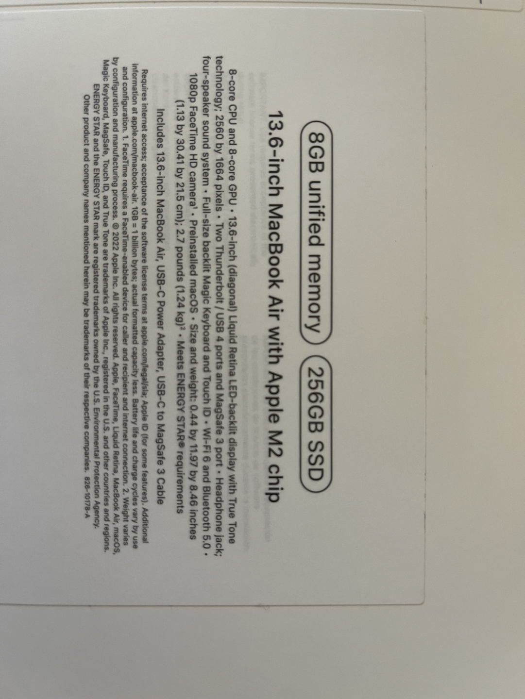 MacBook Air M2 Chip (2023), Space Grey, 8 GB RAM, 256 GB SSD - photo 2