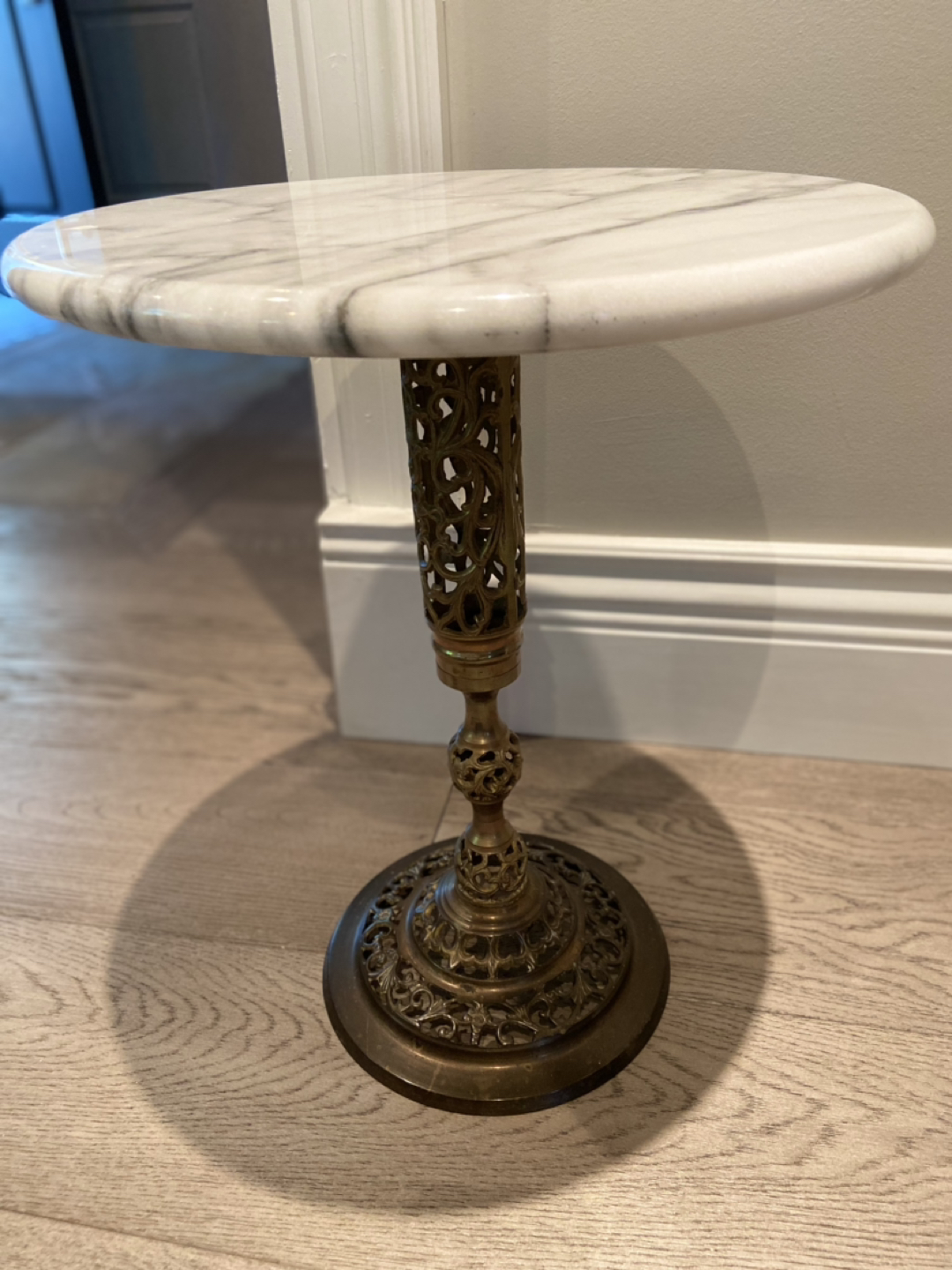 Marble-top end table