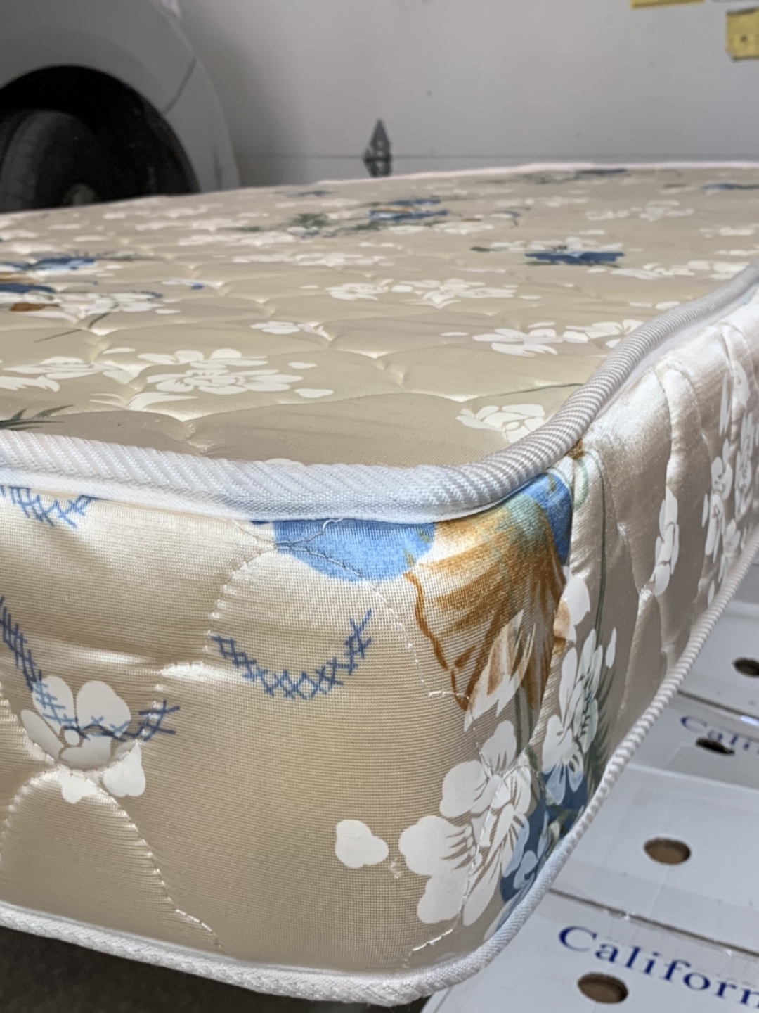 Pine wood bed frame and mattress(twin sized)