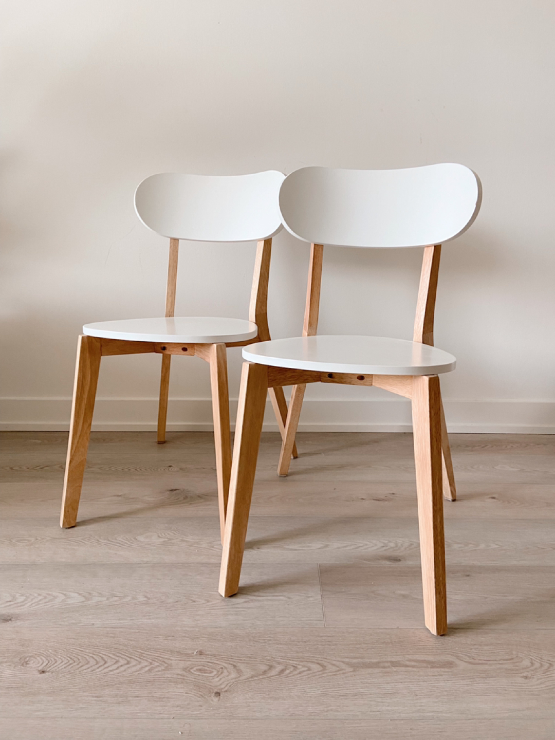White + Wood Dining Chairs thumbnail