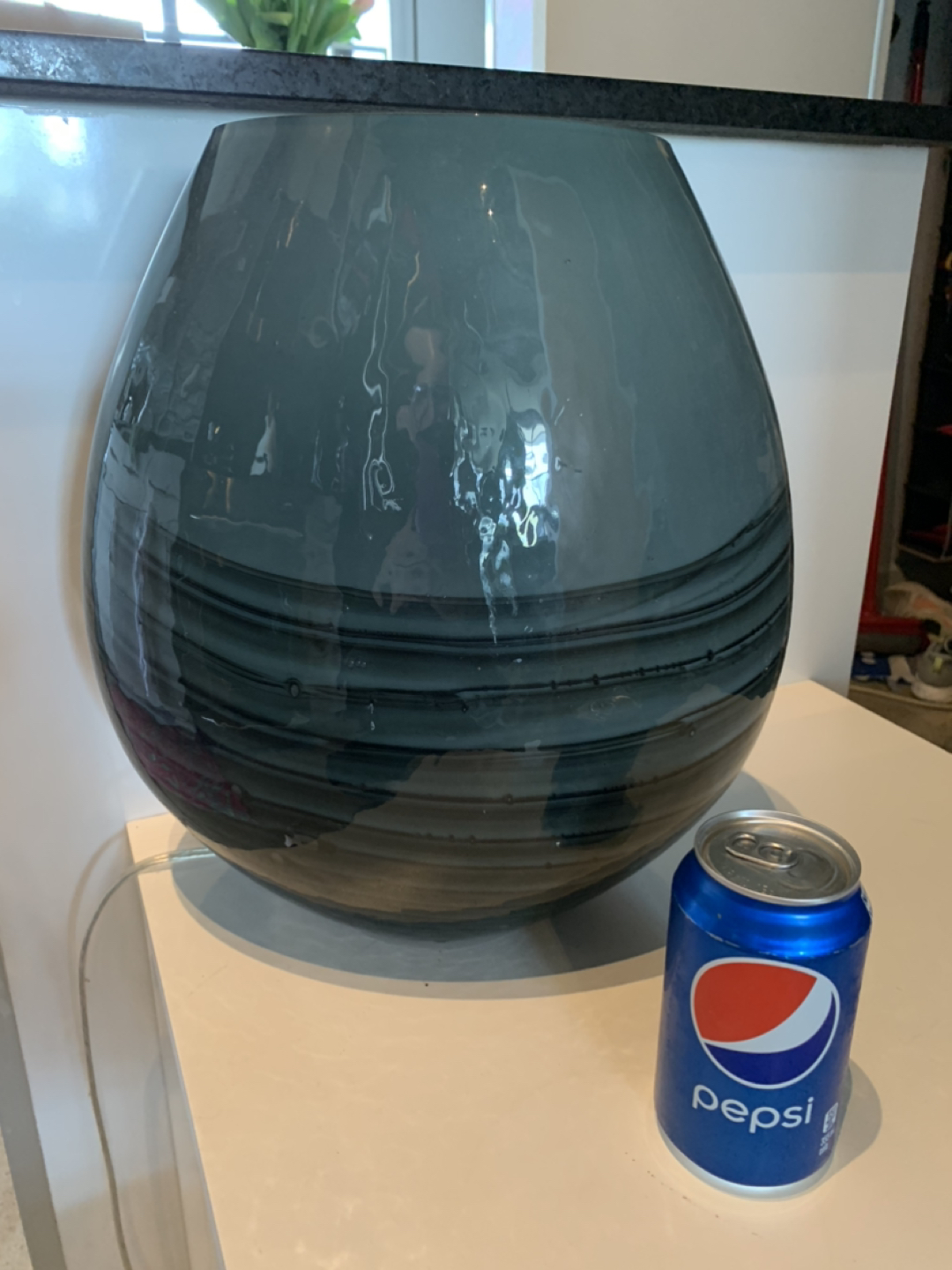 Grey lamp (pop can for scale)