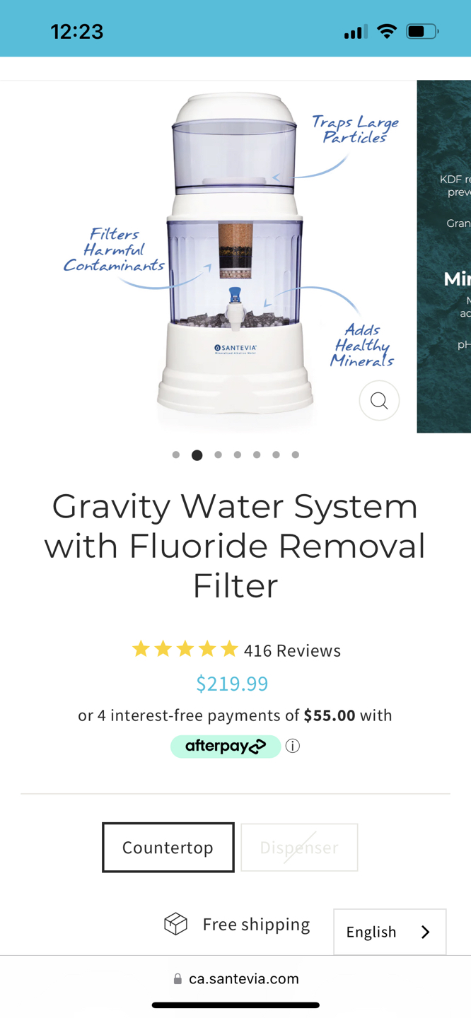 Santevia water system image indicator(4)
