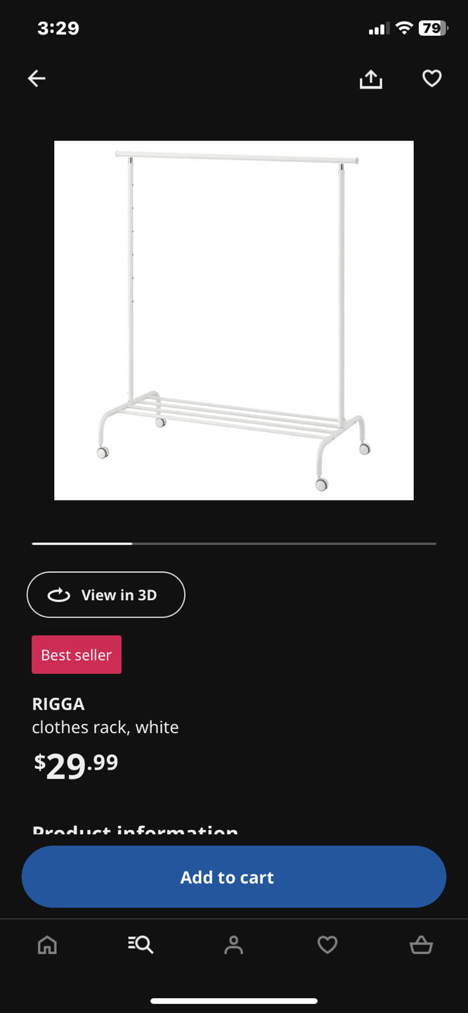 IKEA clothing rack