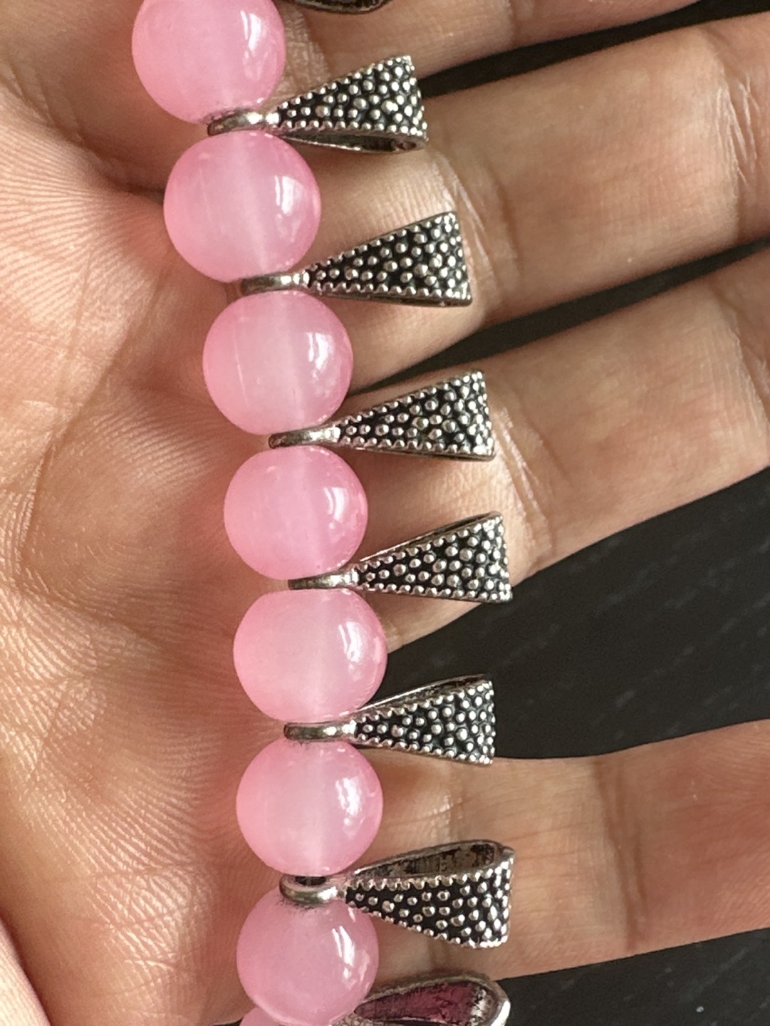 A unique Beautiful pink handmade neckpiece / necklace - photo 3