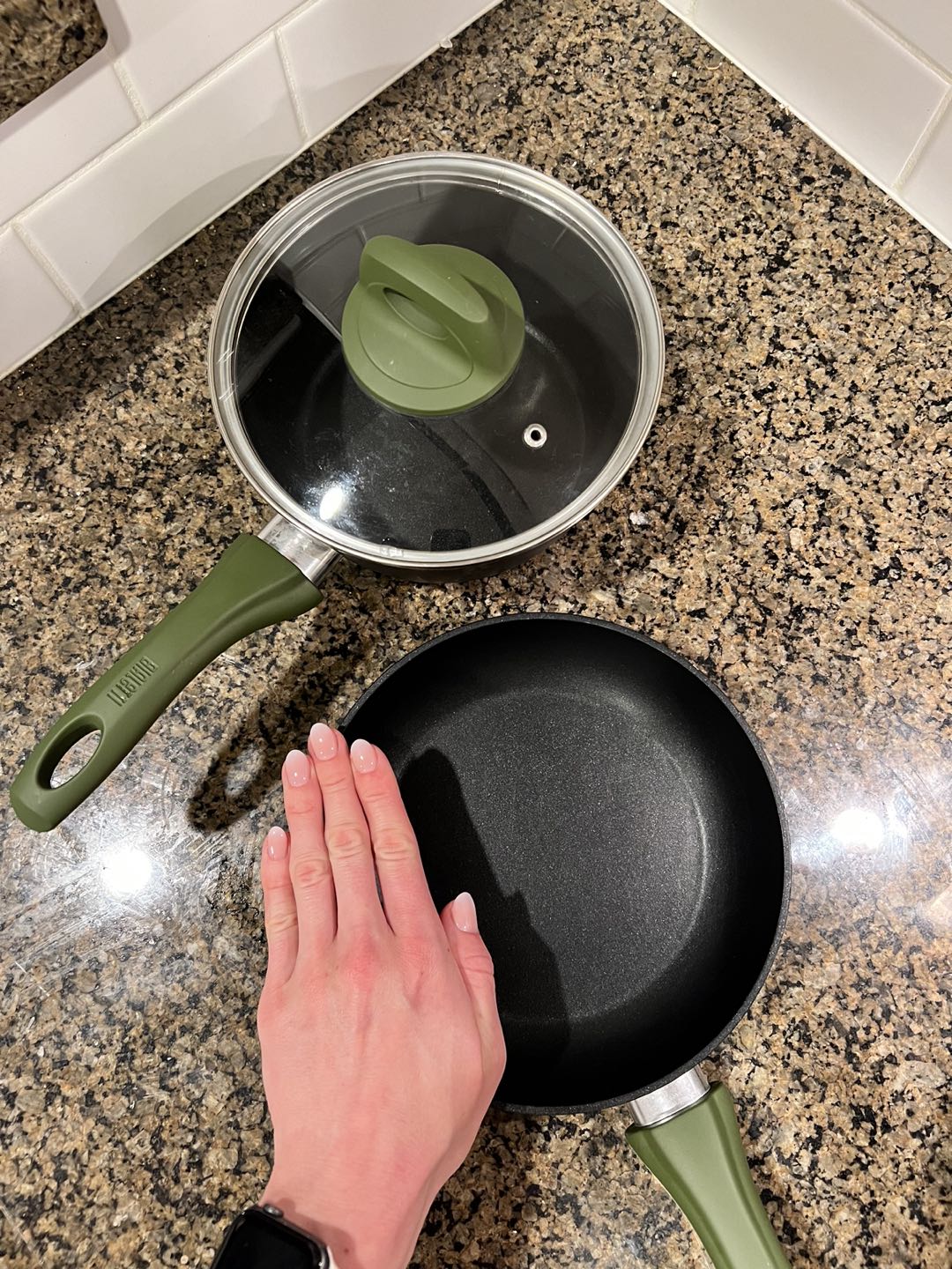 Bialetti Simply Italian Nonstick Covered Sauce Pan & Frying Pan - photo 3