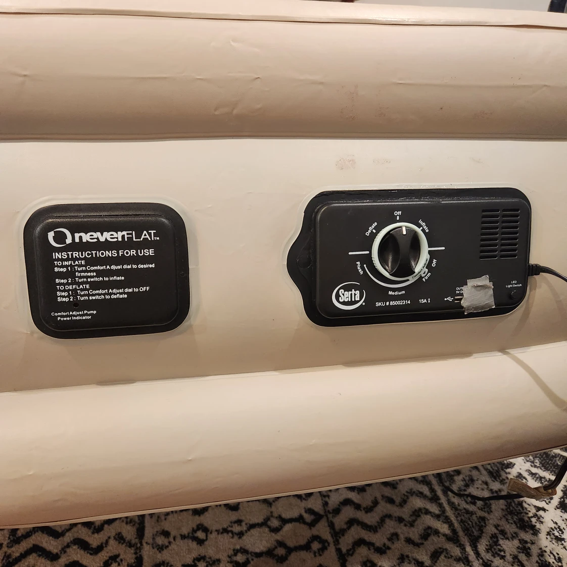 inflatable queen sized mattress - never flat - photo 3