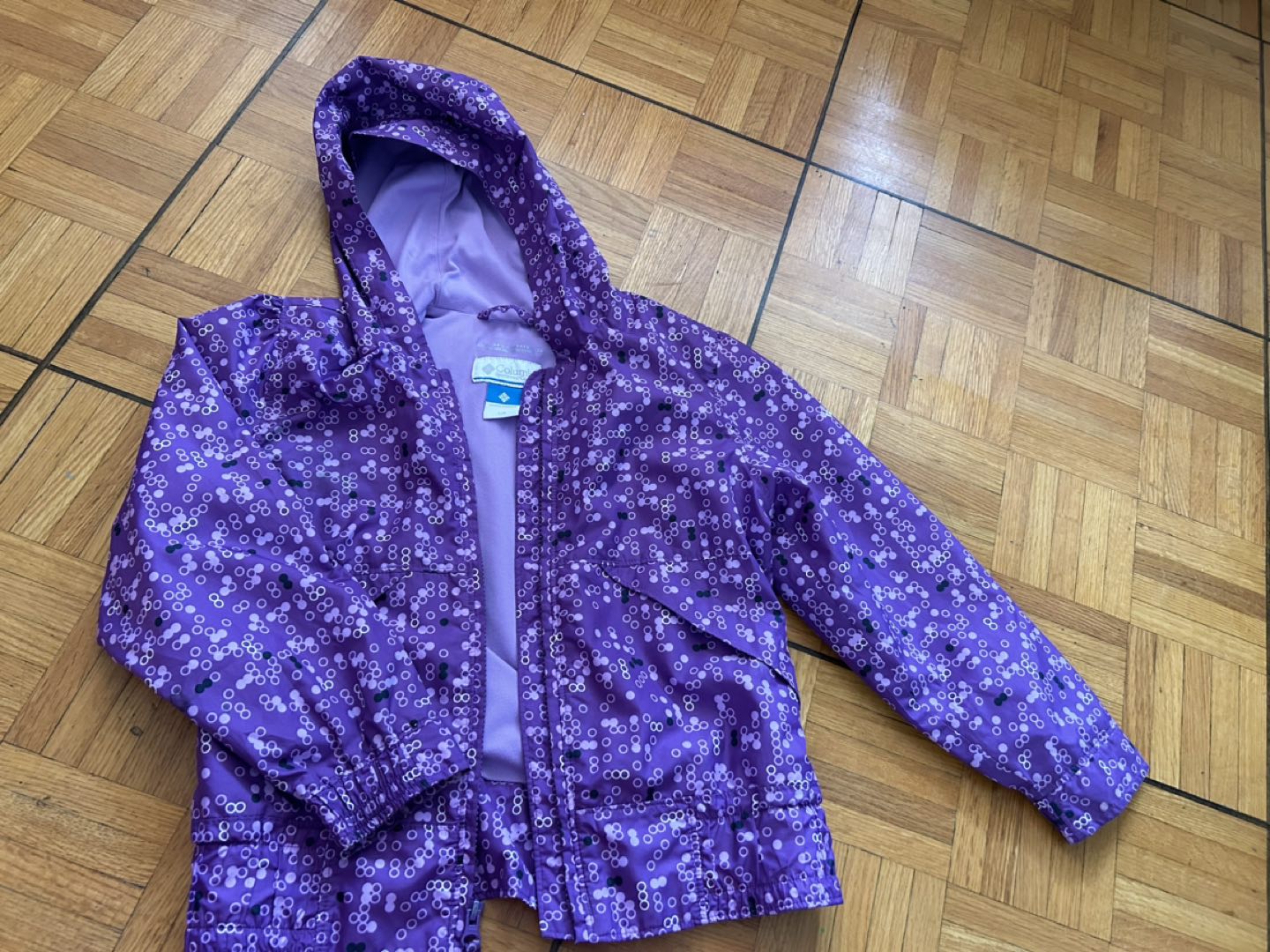 Columbia rain jacket kid girl size 7/8