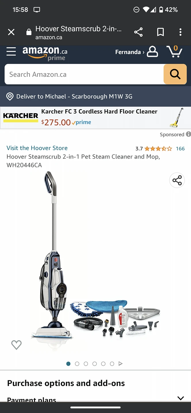 hoover 2-in-1 steam cleaner and mop - photo 3