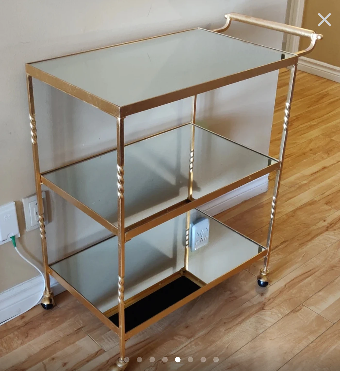 Gold-leaf Effect Bar Cart - photo 2