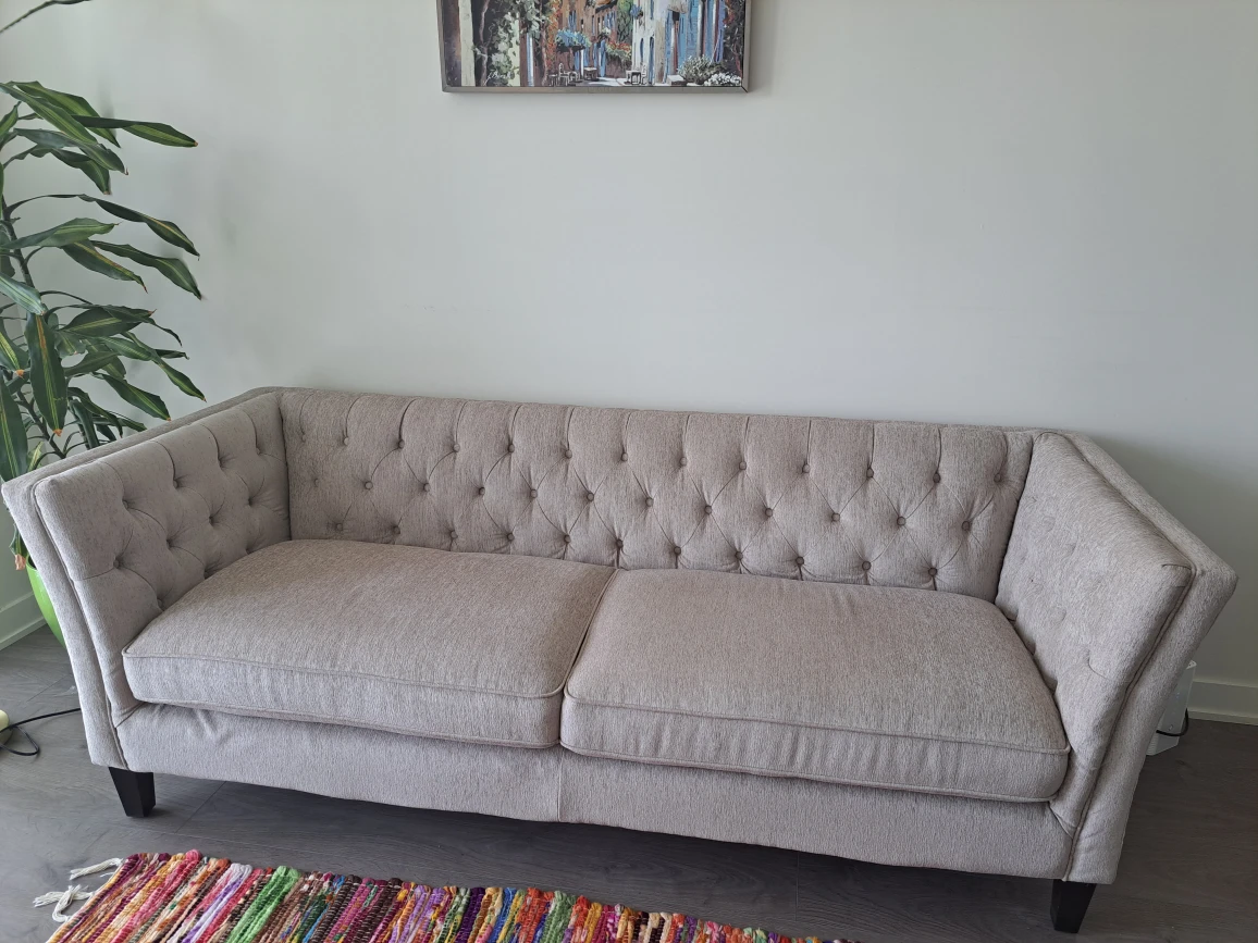 Stylish and comfortable upholstered sofa for sale