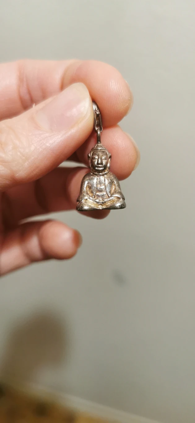 Silver Buddha charm thumbnail