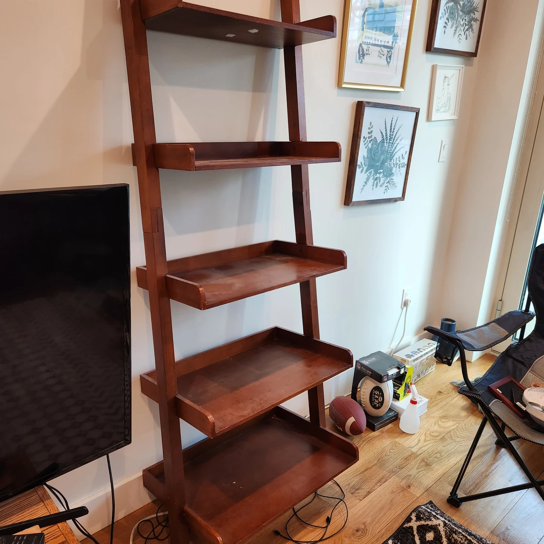 5 shelf ladder bookcase