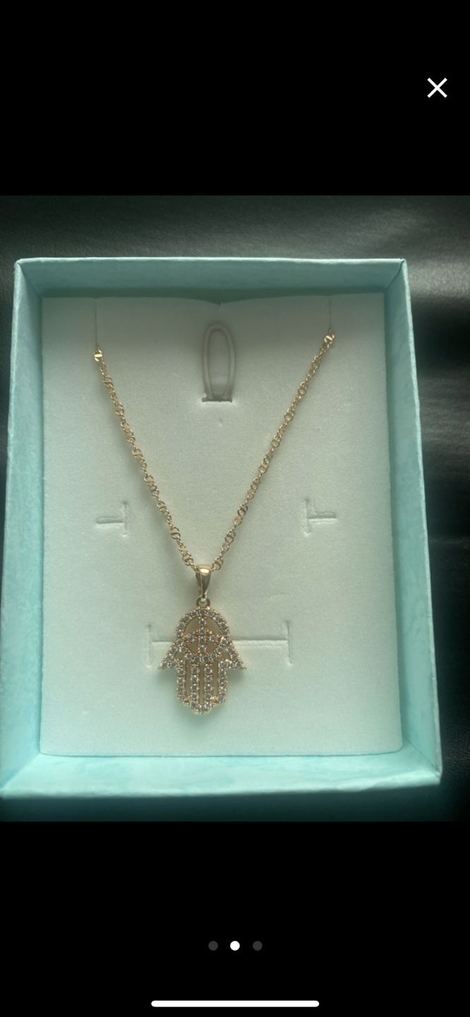 Brand new hamsa hand necklace and chain very pretty ! - photo 2