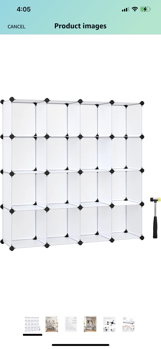 Cube storage organizer
