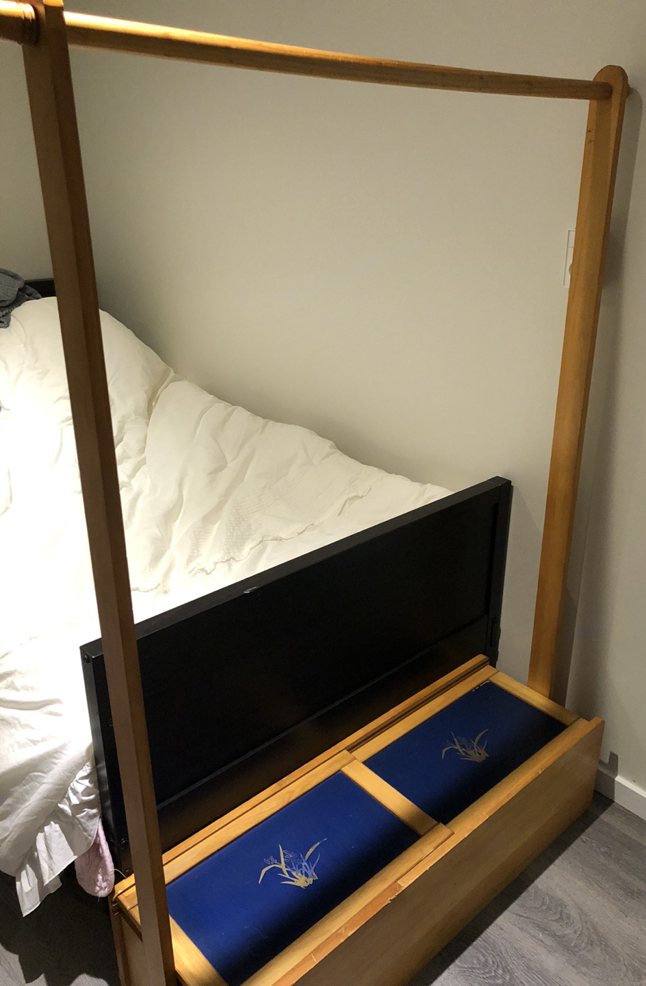 Wooden clothing rack