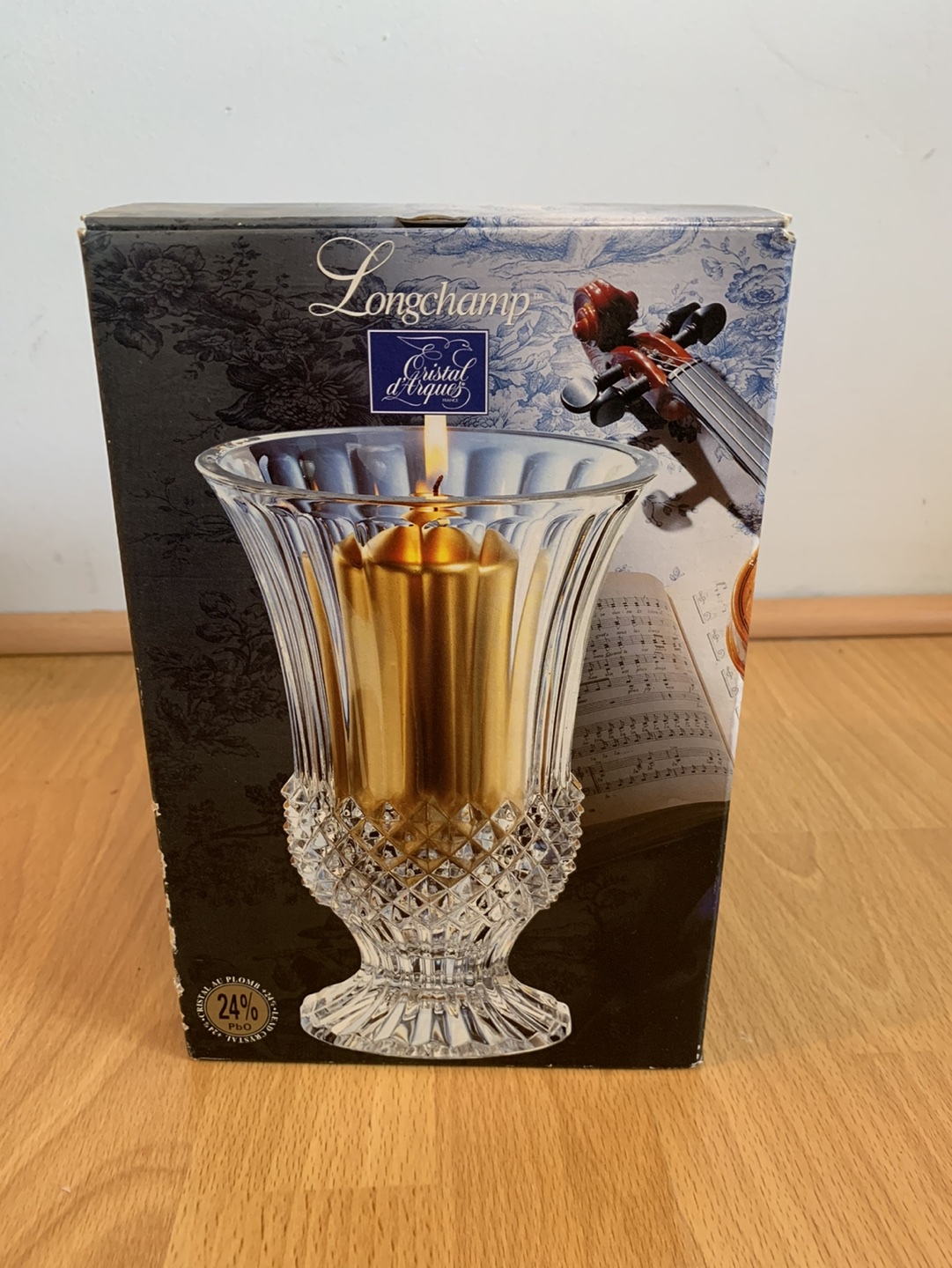 Gorgeous Longchamp Crystal Footed Vase thumbnail