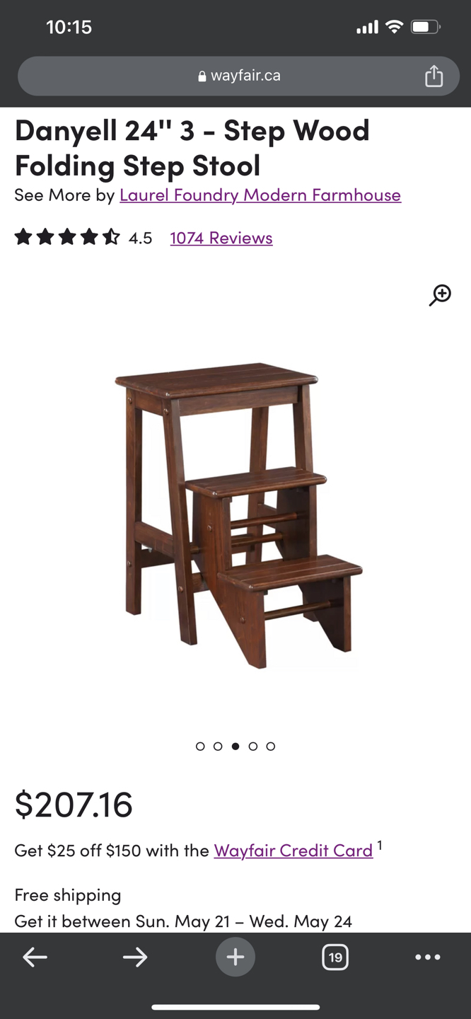 Danyell Step Stool - Wood