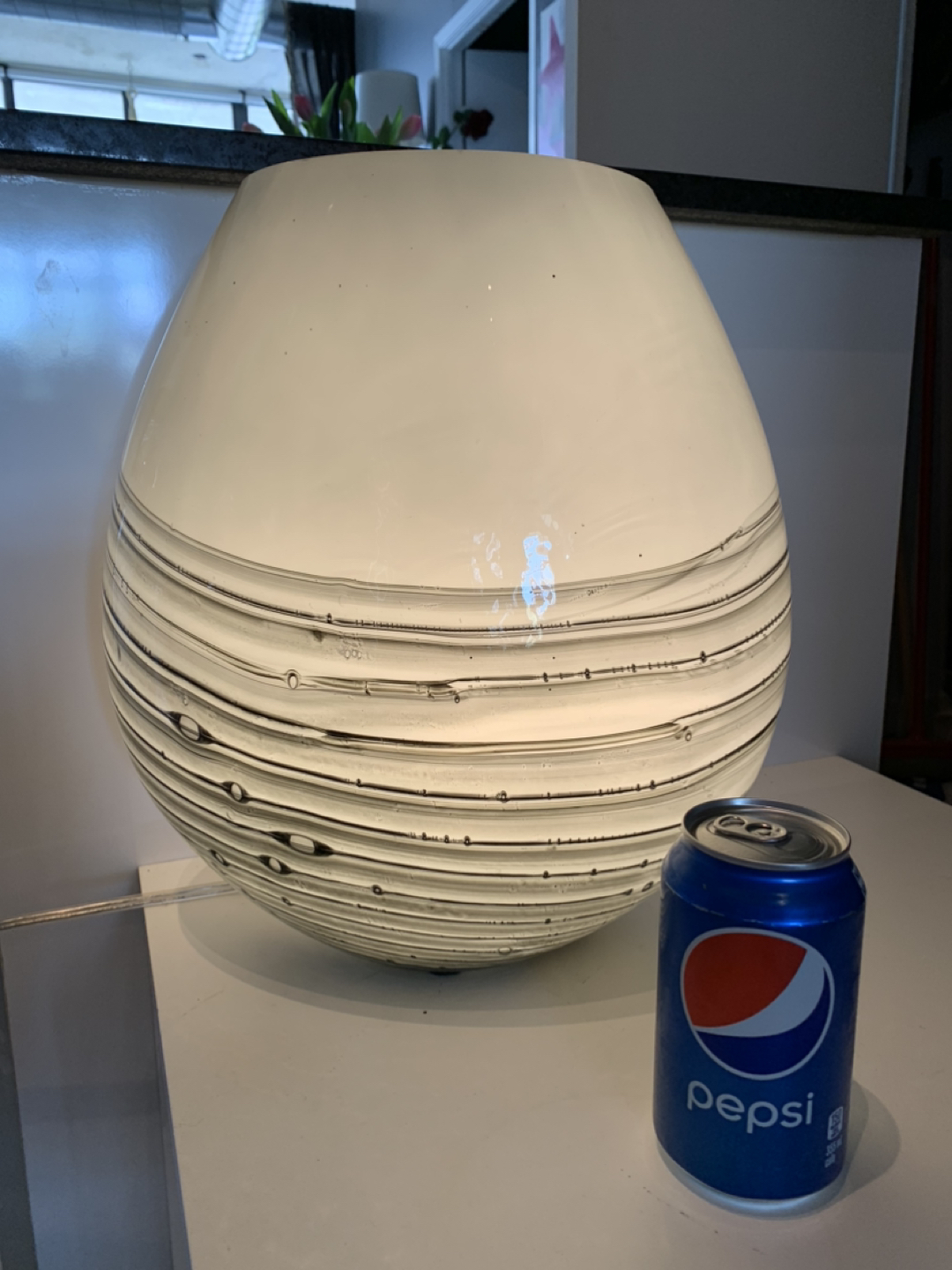 Grey lamp (pop can for scale) - photo 2