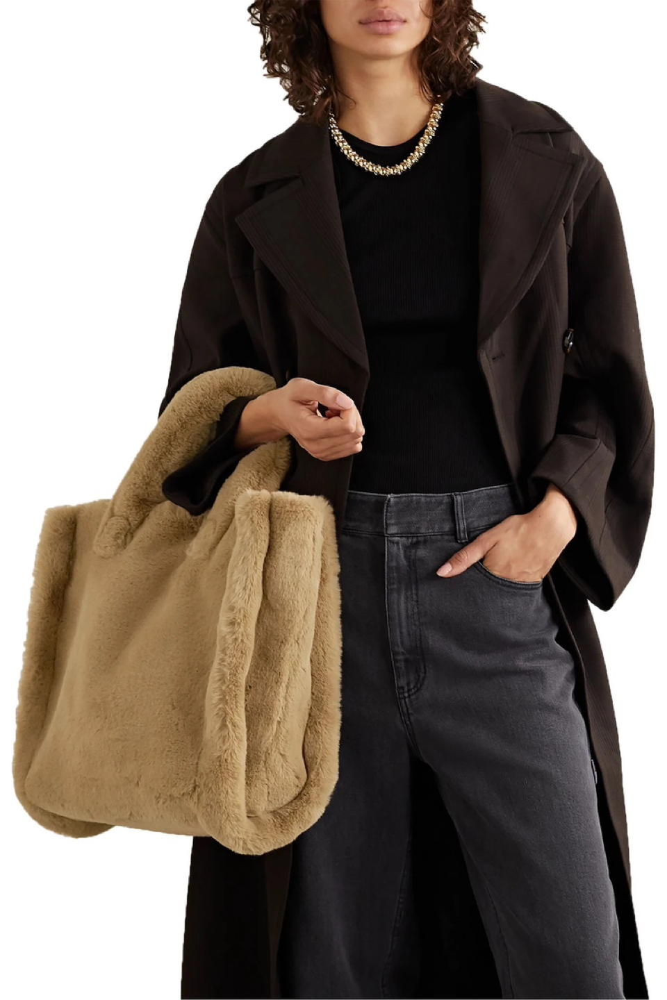 Stand Studio fluffy brown tote - photo 4