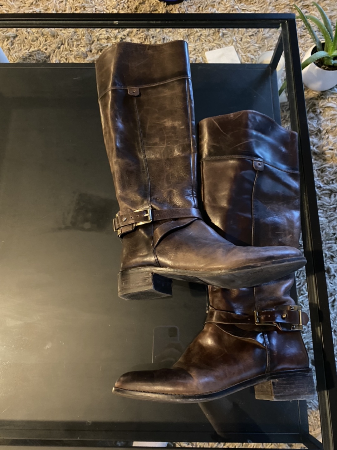 Vince Camuto Stressed Leather Boots thumbnail