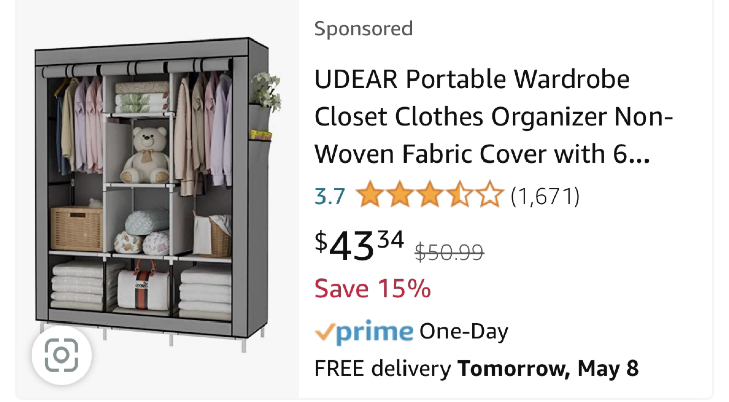 Portable Closet (Unopened Box) - photo 2