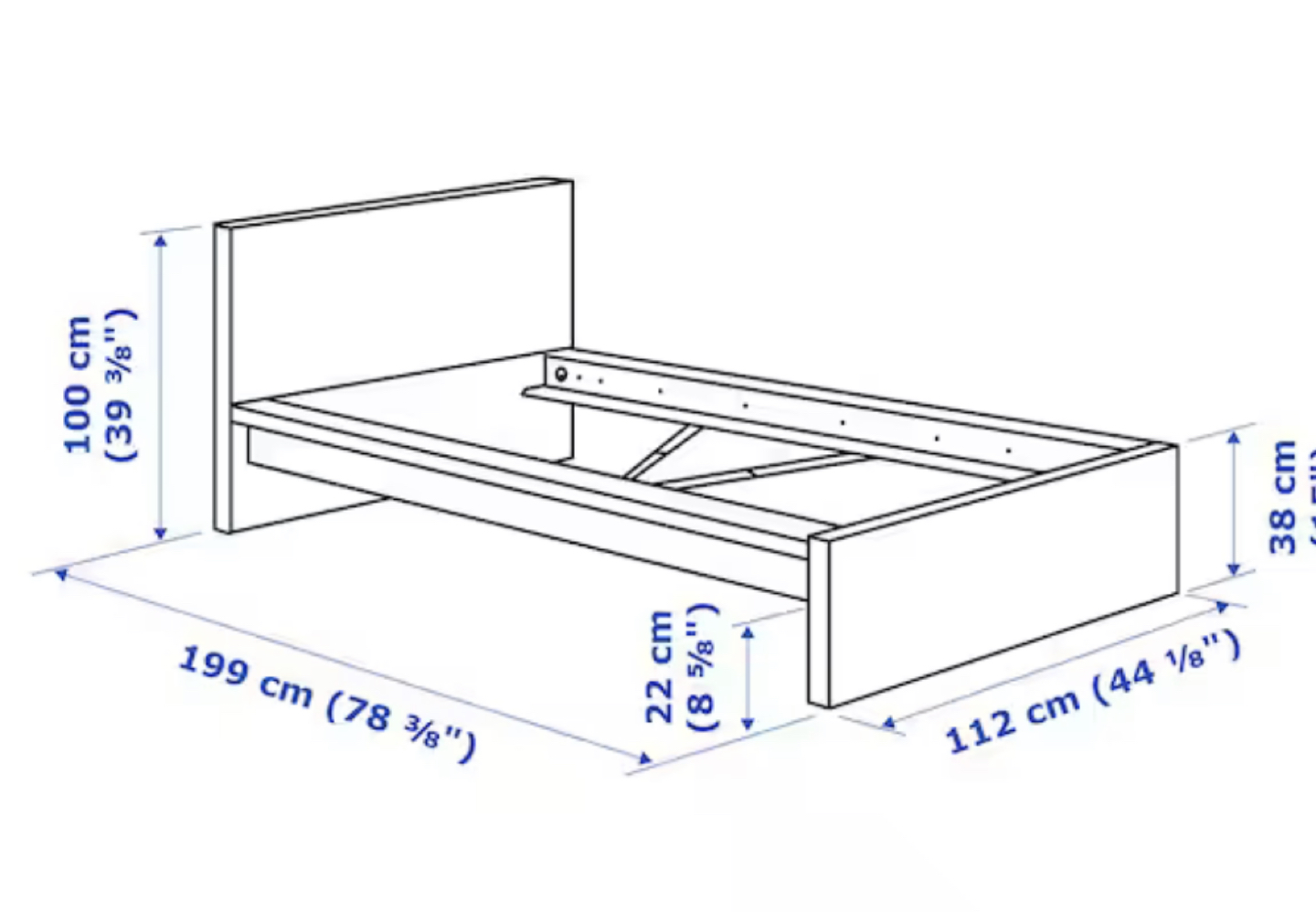 White Twin Bed with Storage - photo 4
