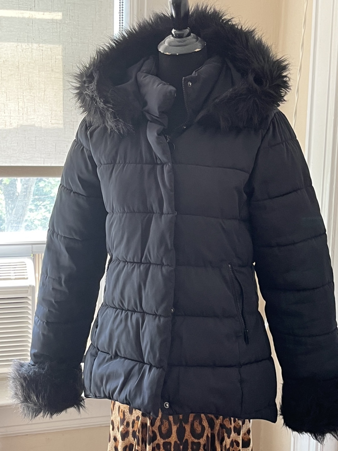 Black Hooded WinterCoat