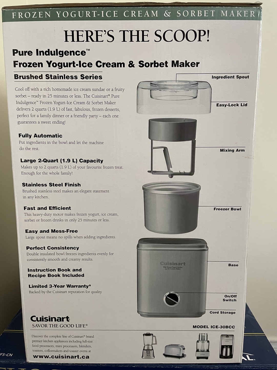 Cuisinart Ice Cream Maker - photo 2