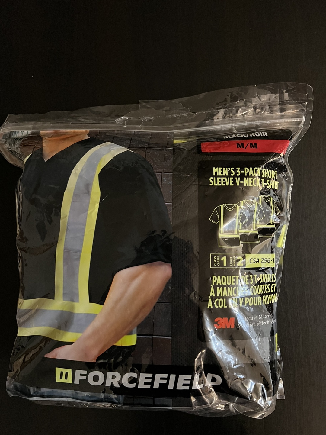 Reflective Hi-Vis Safety Men’s 3-pack short sleeve T-shirt
