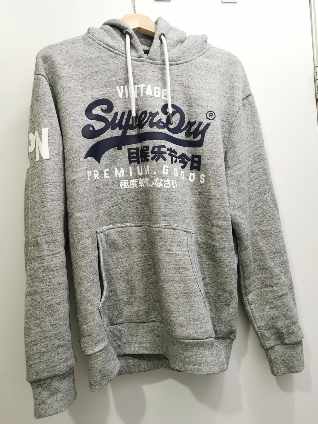 Superdry Vintage Pullover Hoodie Sweater Gray thumbnail