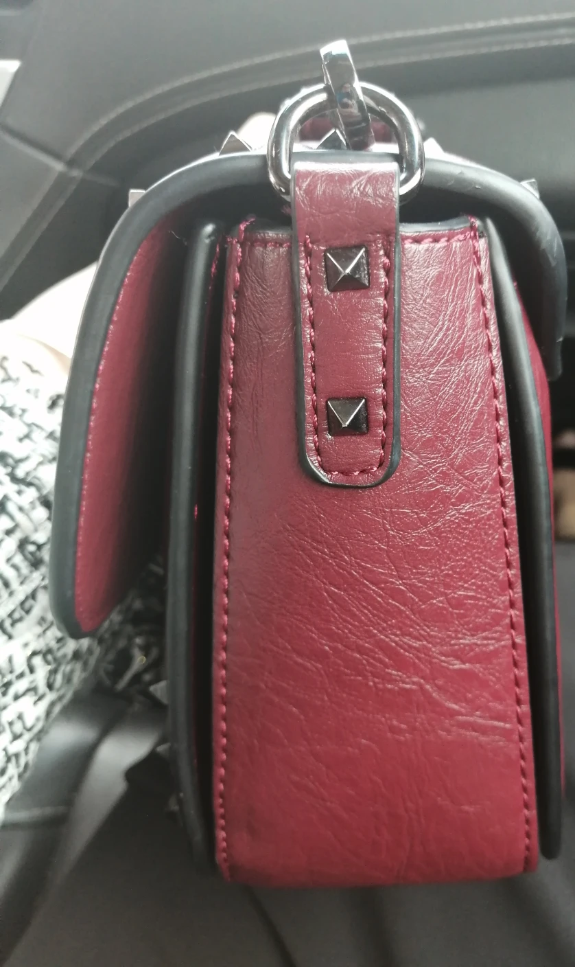 Beautiful Studded Burgundy Cross Body Bag - photo 2