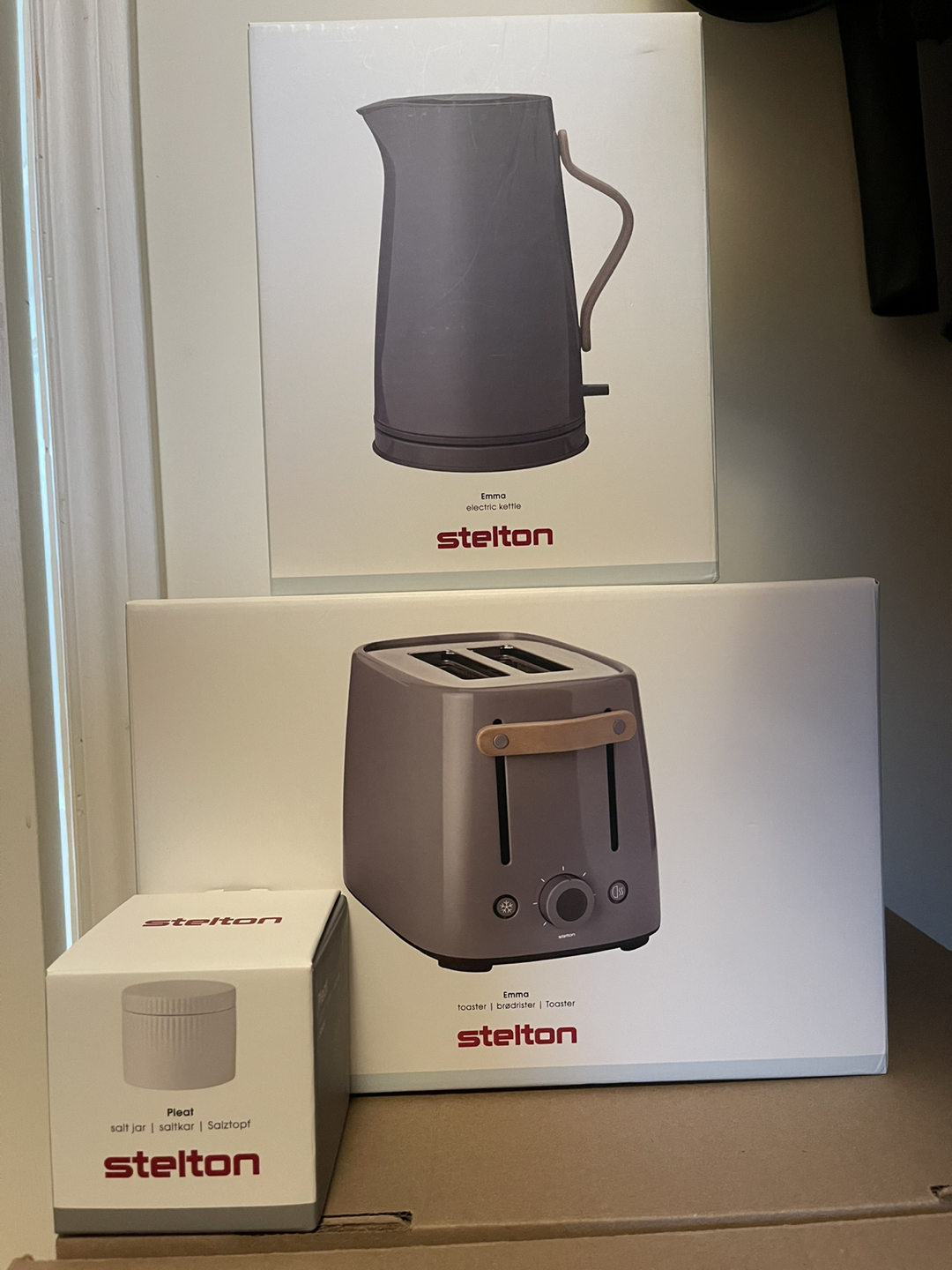 Stelton Kettle/toaster/Salt Jar Set