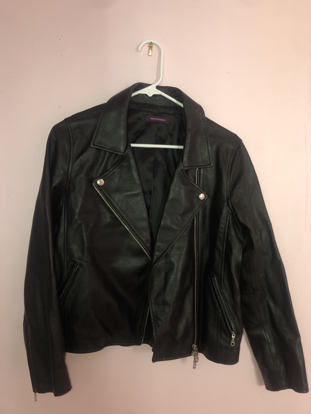 Black leather jacket