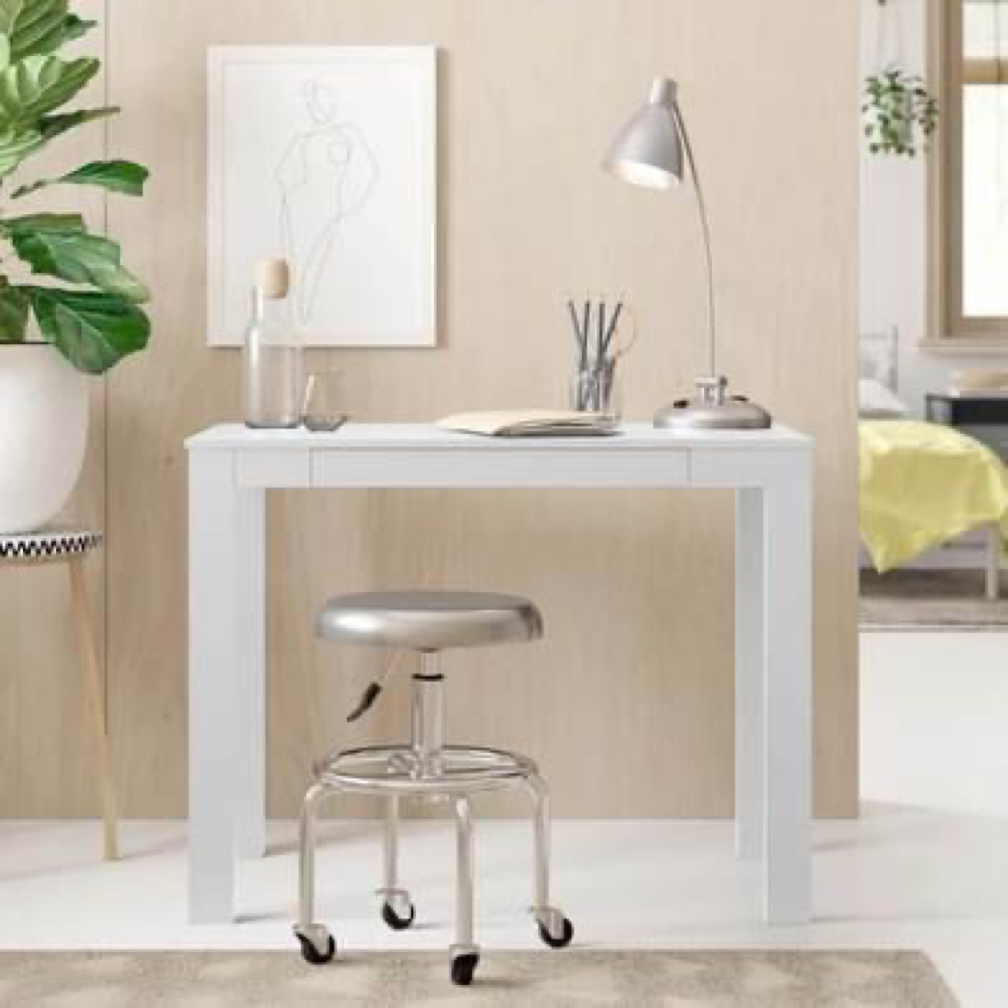 White desk