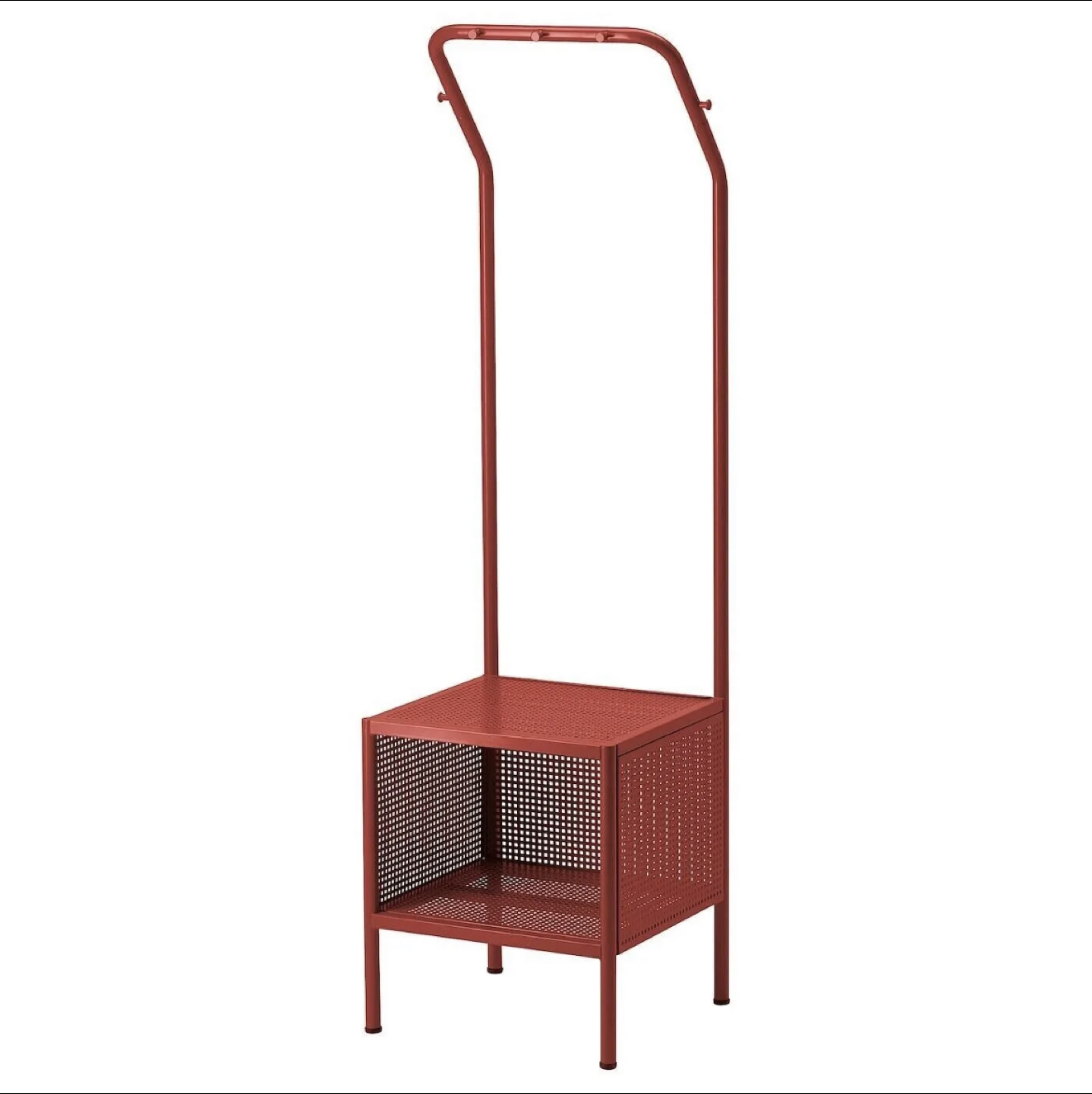 IKEA NIKKEBY Multi-Functional Red Steel Clothes Rack - photo 2