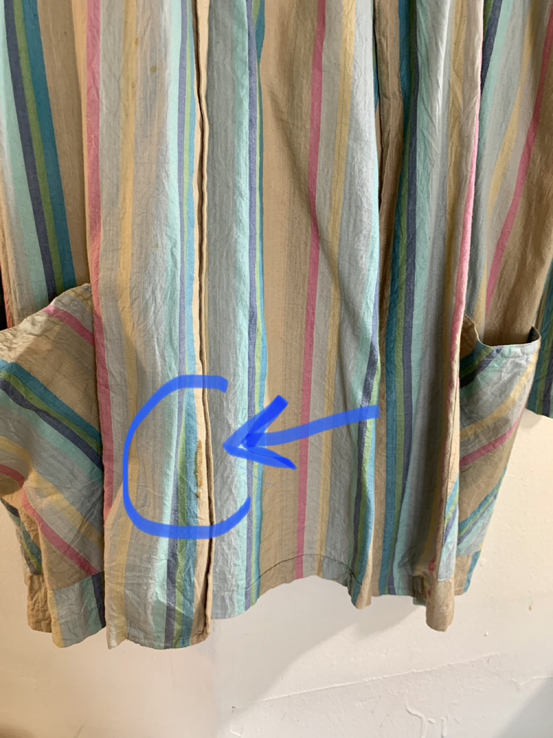 Vintage striped blazer with pockets image indicator(6)