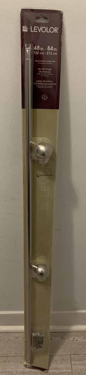 Brand New Curtain Rod 48in to 84in in Silver - photo 2
