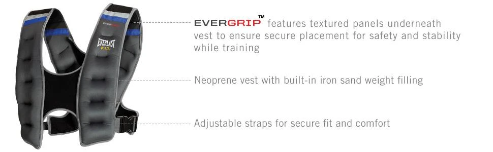 Everlast Weighted Vest W/Reflective Grey image indicator(4)