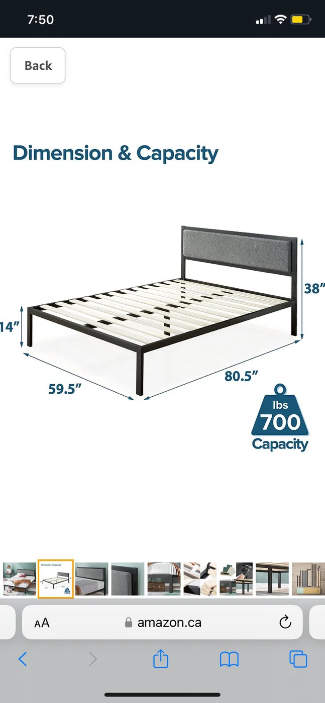 Zinus 14 Inch Platform Metal Bed Frame