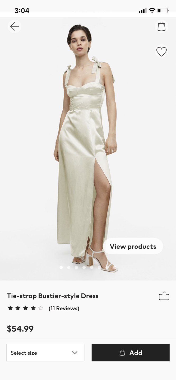 H&M Tie-Strap Bustier-style dress - Large image indicator(7)